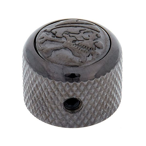 Q-Parts Potiknopf Skull 'n' Bones schwarz