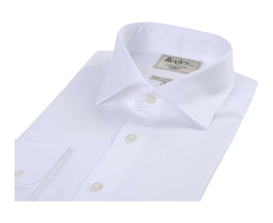 Chemise blanche coton twill double fil - GIORGIO