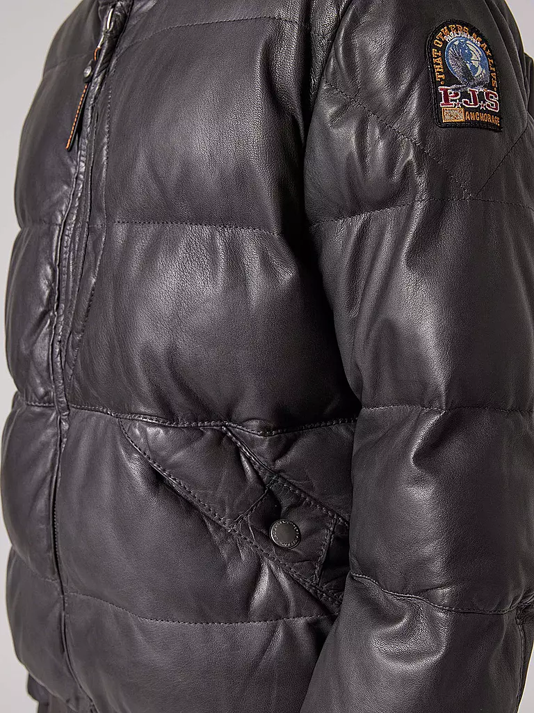 PARAJUMPERS Lederjacke ALF grau
