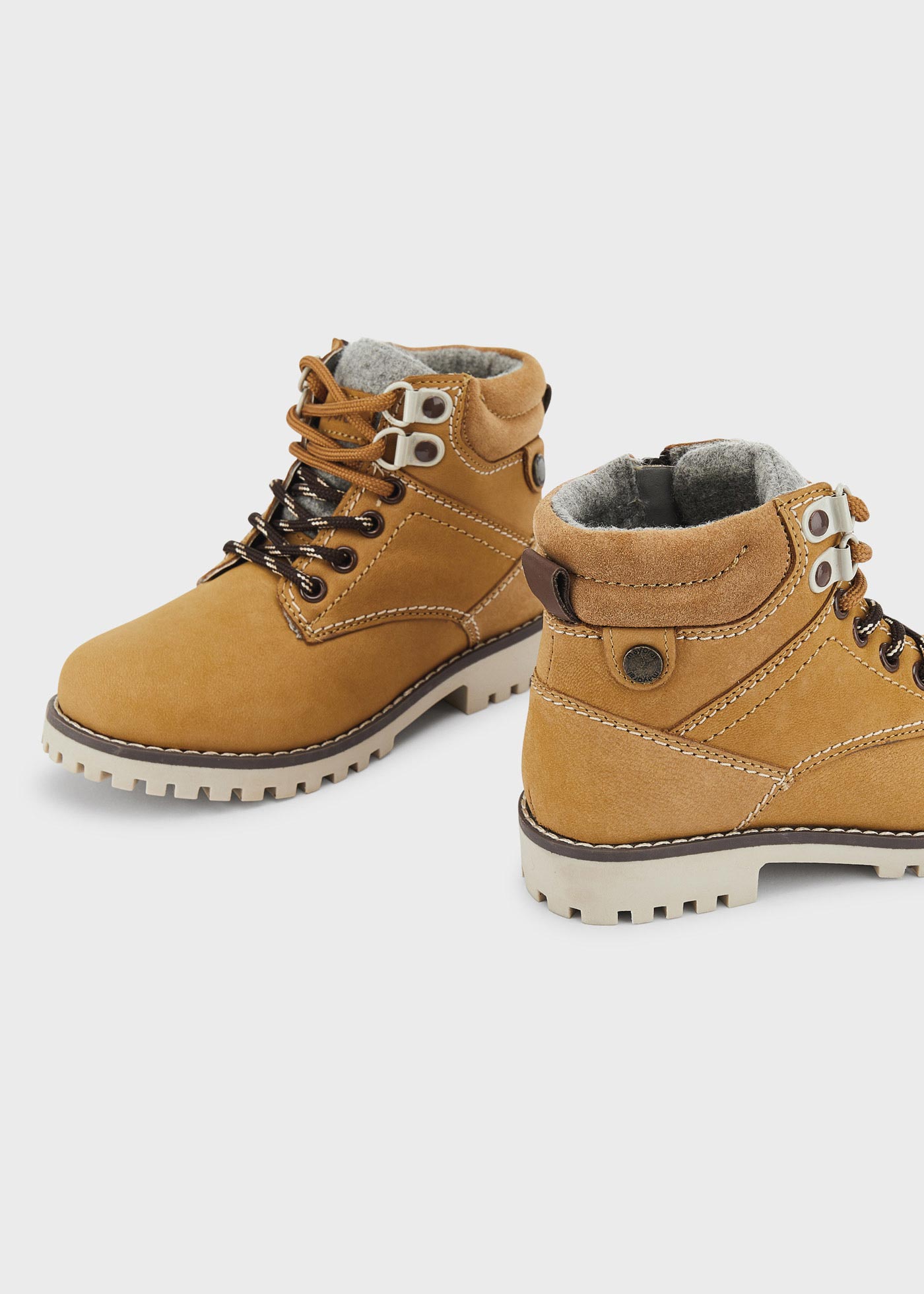 Botas de caminhada infantis em couro
