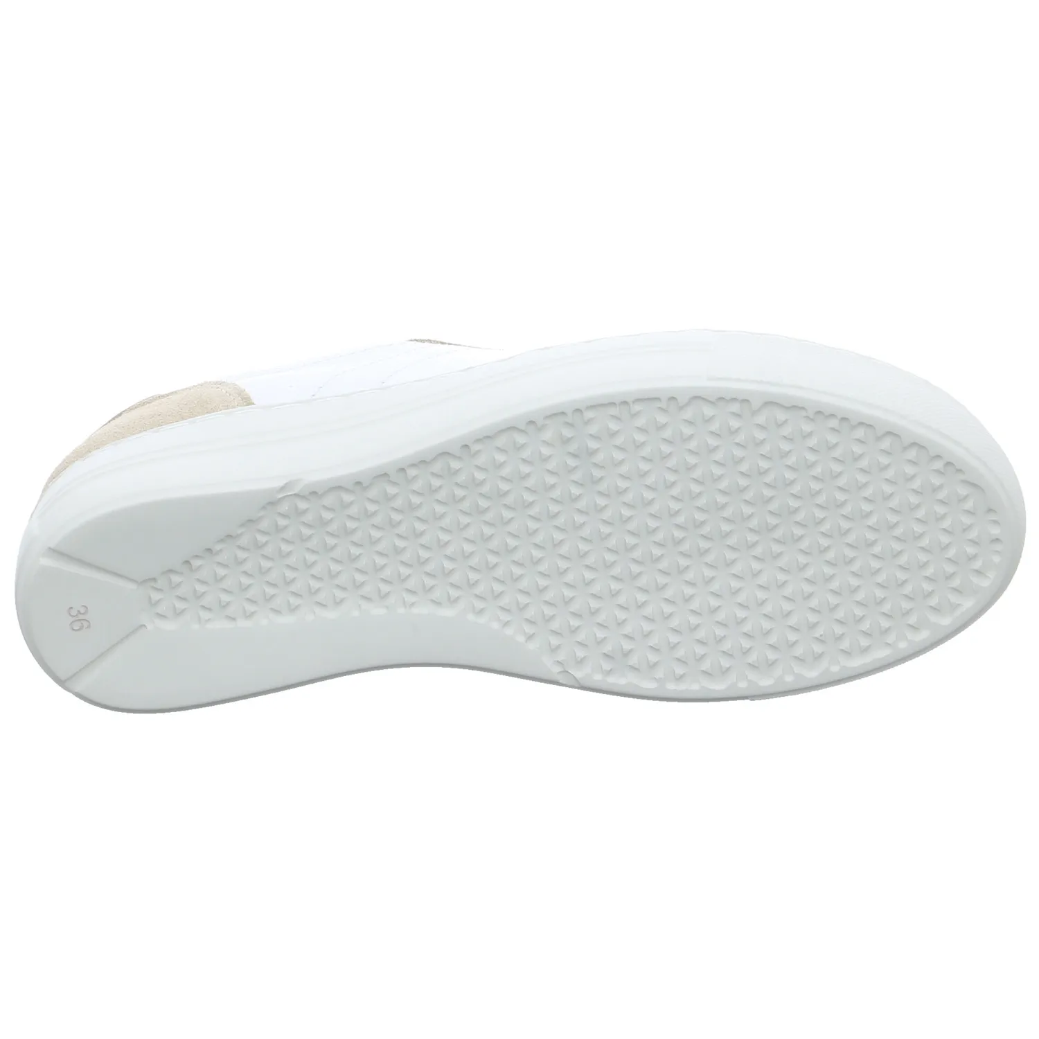 SCHUHENGEL Sneaker Beige Leder  mit Wechselfussbett