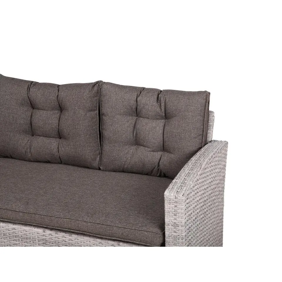VITERBO - Loungeset voor 8 - Grijs - PE rotan