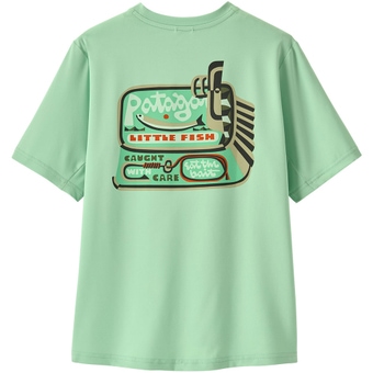 Patagonia Kids Cap Silkweight T-Shirt Little Fish: Rinsed Green Kinder