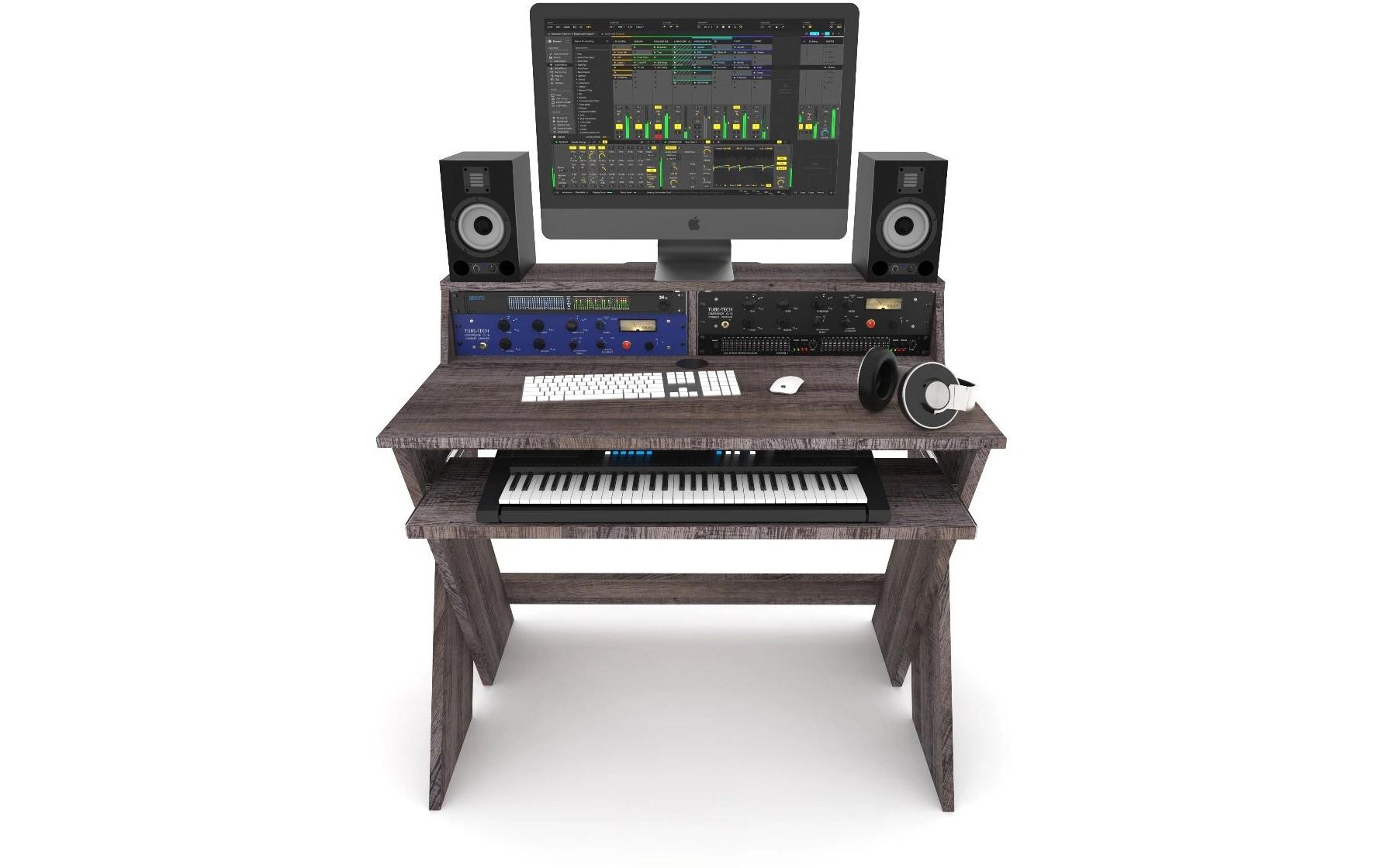 Studiotisch Sound Desk Compact Walnuss<br>Kompakte Studio-Workstation im smarten Design für vielerlei Anwendungen
