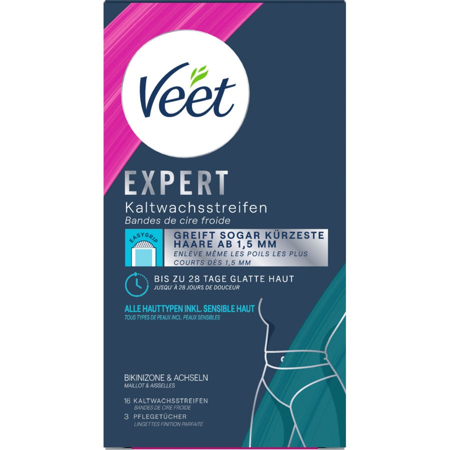 Veet Kaltwachsstreifen Beine & Körper 2x 20 Stück