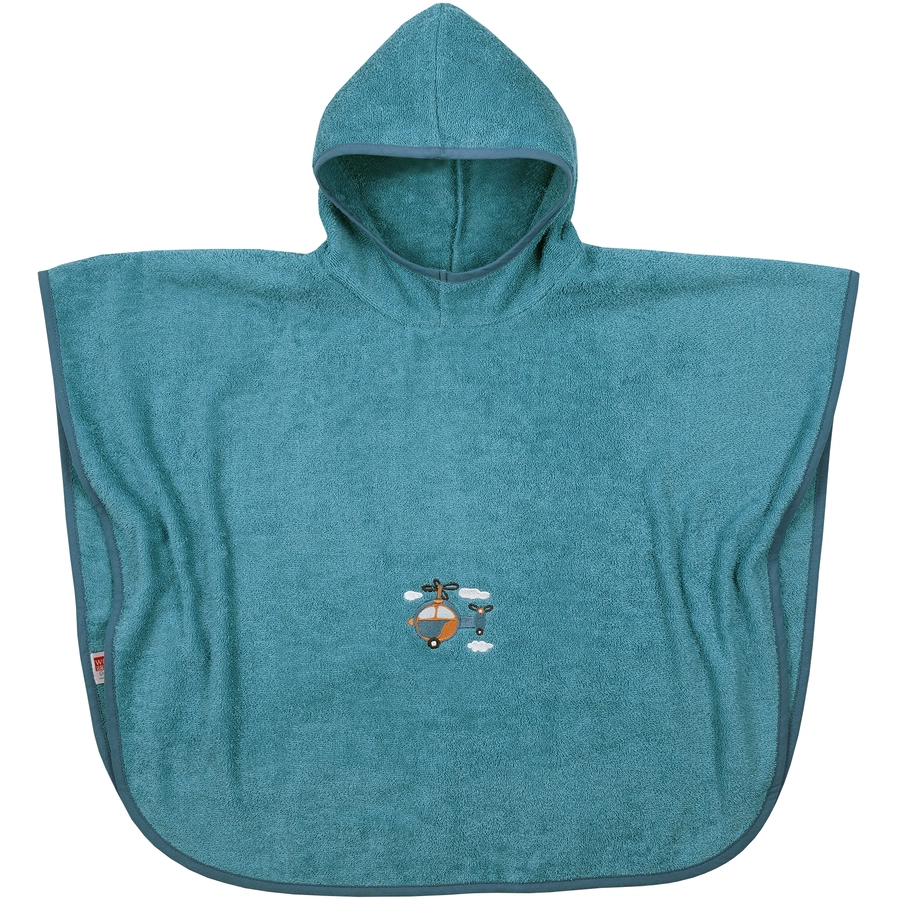 WÖRNER SÜDFROTTIER Bade-Poncho Hubschrauber blau
