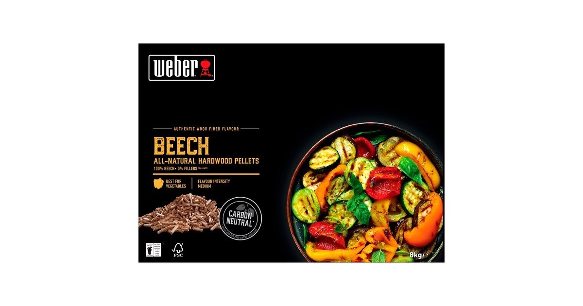 WeberSmokeFire Natuurlijke hardhout pellets - Beech brandstof  (8 kg)