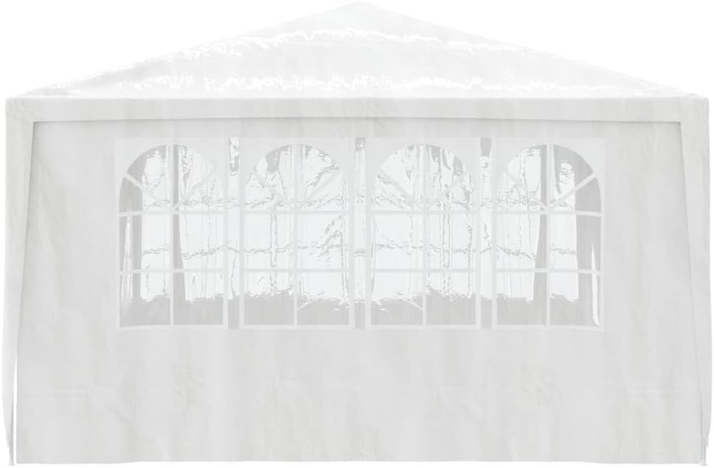 vidaXL Profi Partyzelt mit Seitenwänden UV-beständig Wasserbeständig Pavillon Festzelt Gartenpavillon Gartenzelt Garten Bierzelt 4x4m Weiß 90g/m²