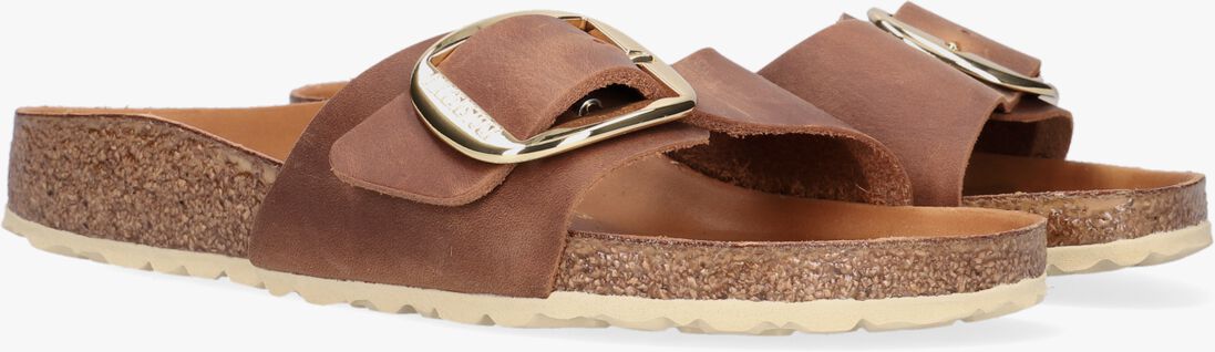 cognac birkenstock slippers madrid big buckle dames