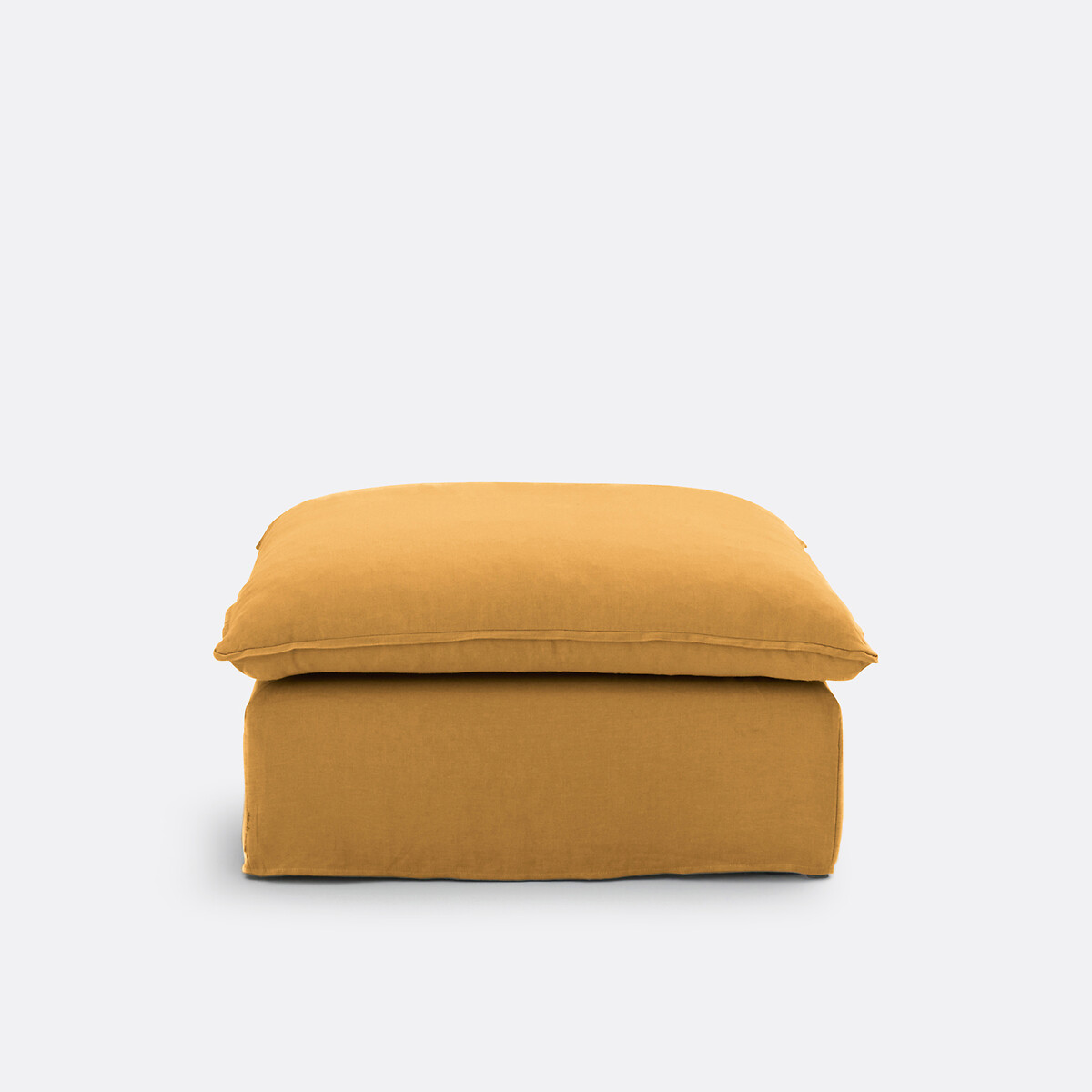 LA REDOUTE INTERIEURS<br>Puffe em linho amarrotado, Odna