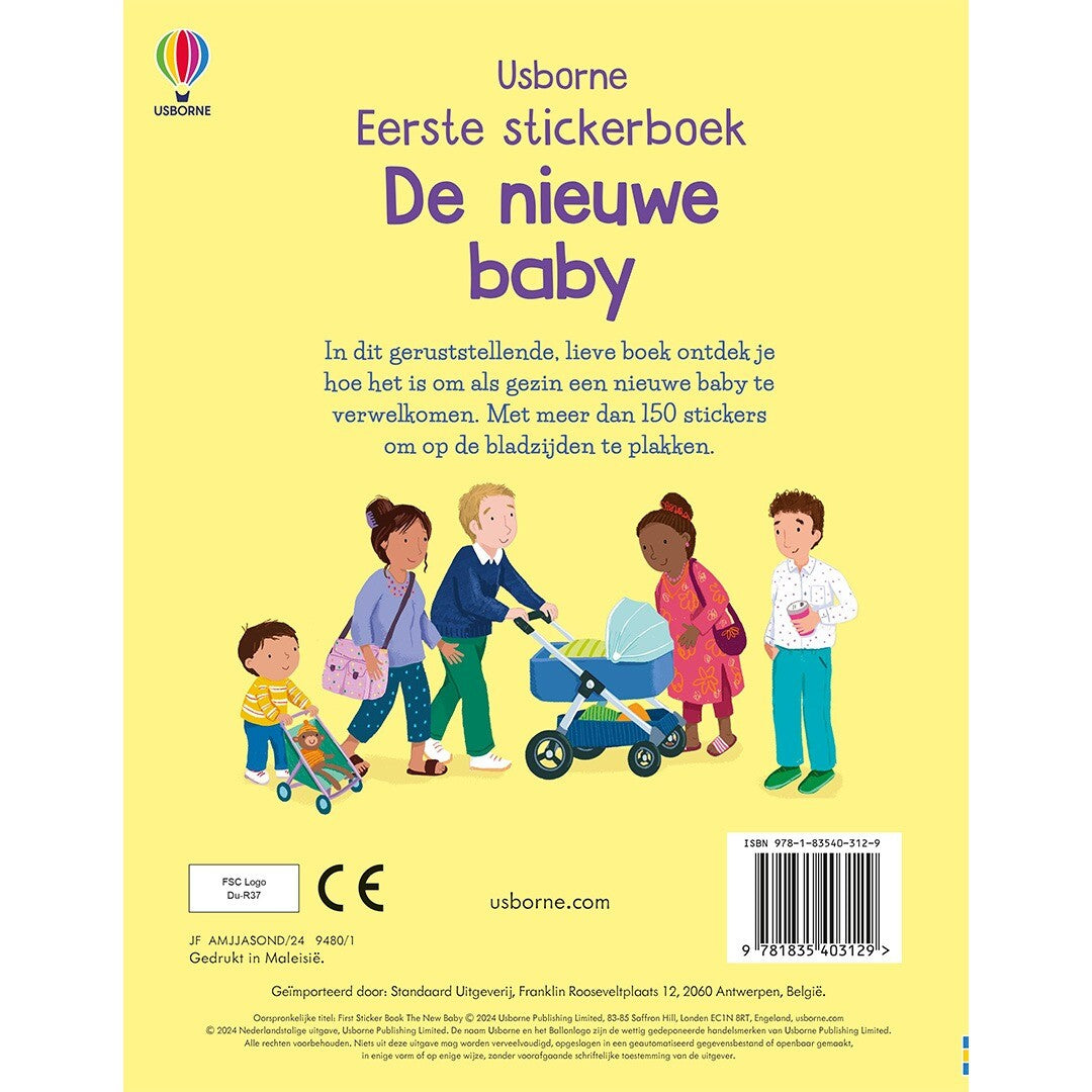 Uitgeverij usborne stickerboek de nieuwe baby