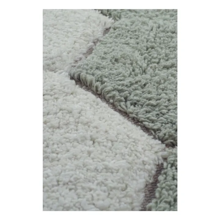 Lorena Canals Tapis rond Honeycomb | Bleu gris