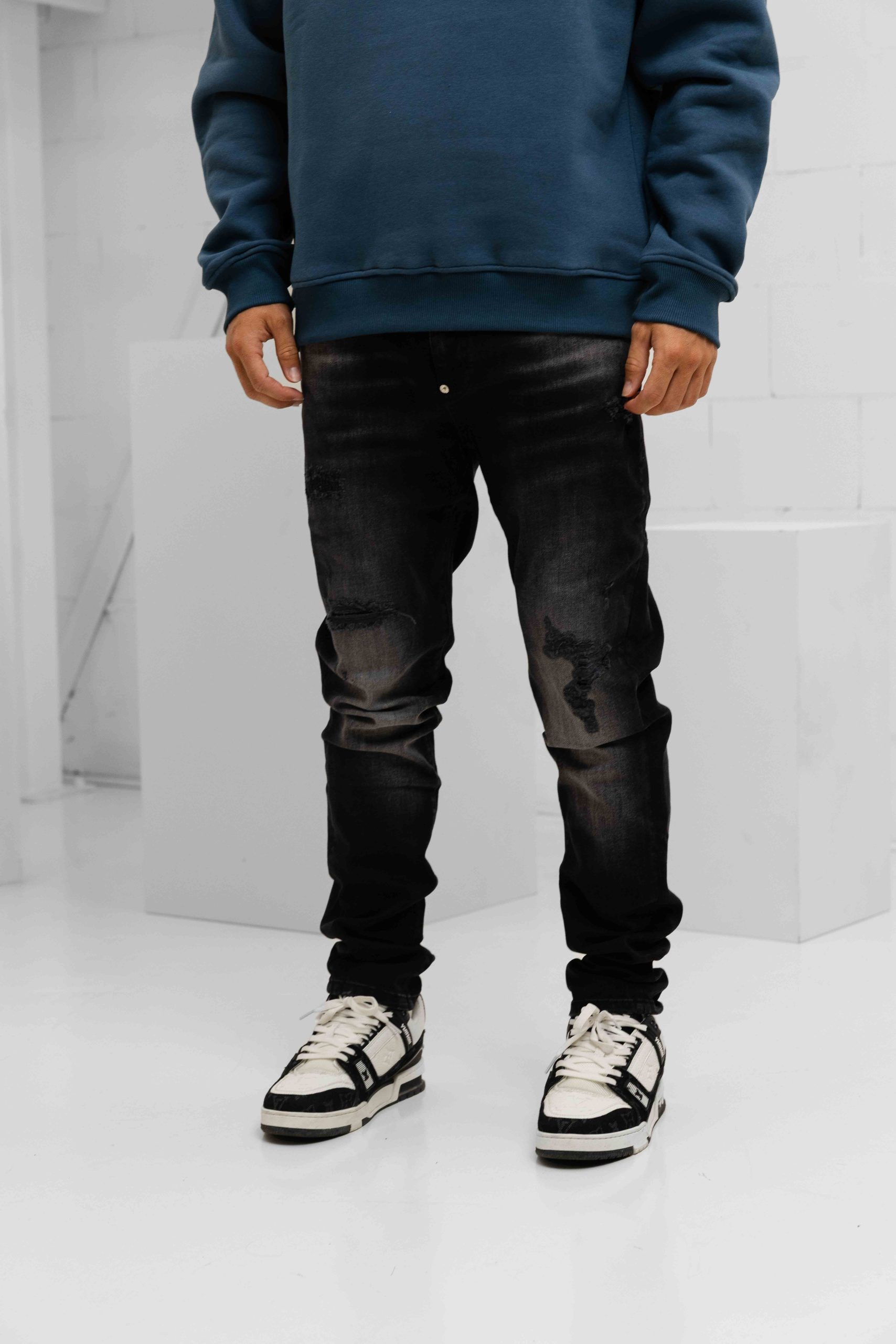 Malelions Slim Regular Broek Heren Zwart