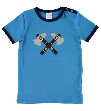 Freds WoRød T-shirt - Blå m. ?kser