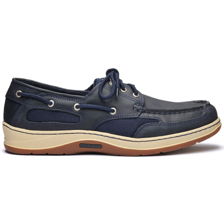CLOVEHITCH II FGL WAXED Blue Navy-Chaussures bateau pour homme en cuir huilé/ciré