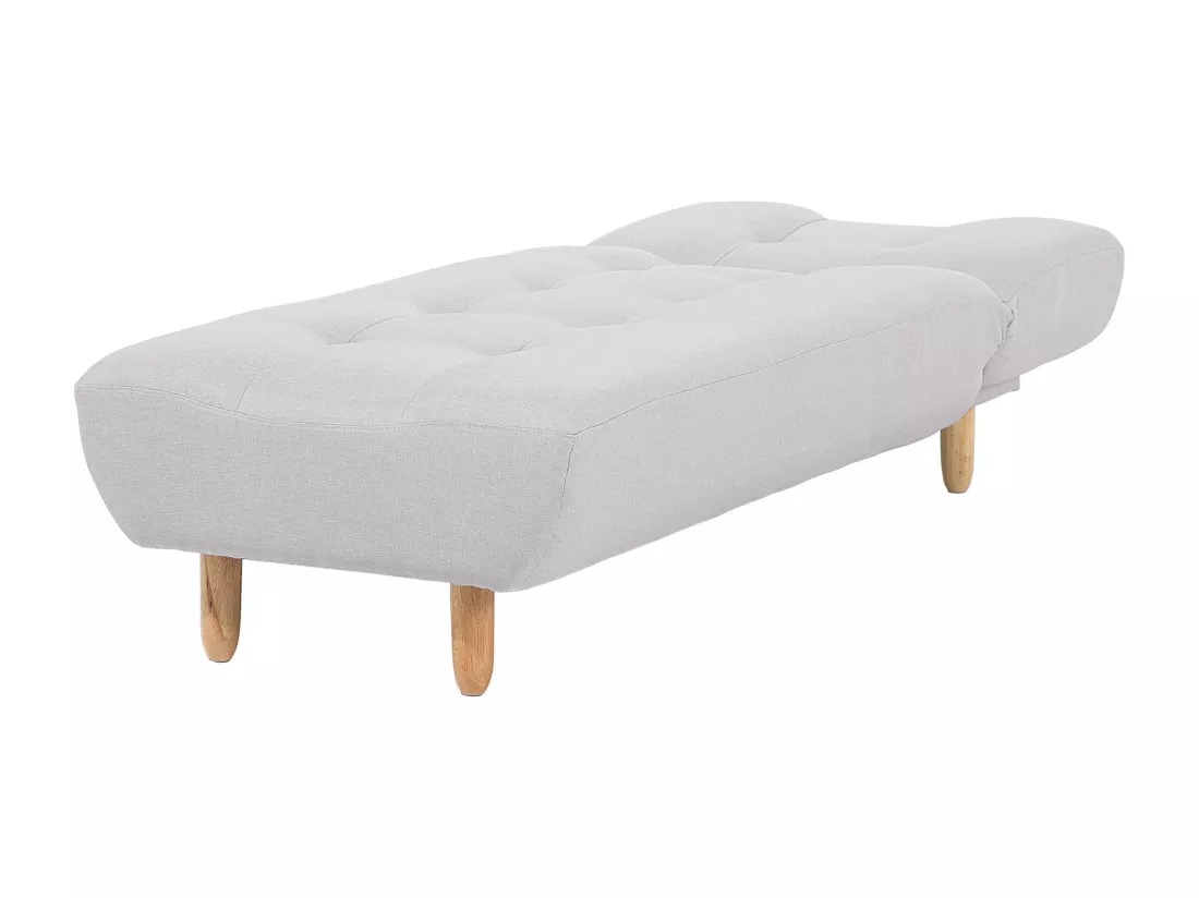 Chaise longue en tissu gris clair ALSTEN