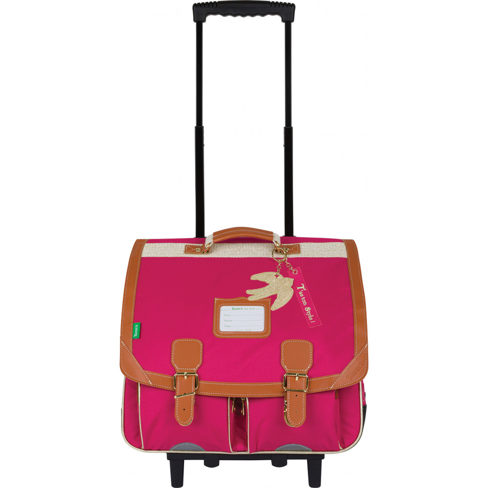 Cartable trolley Paloma framboise