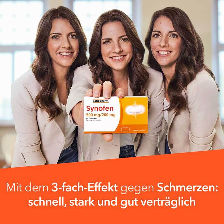 Synofen - mit Ibuprofen und Paracetamol, 20 St