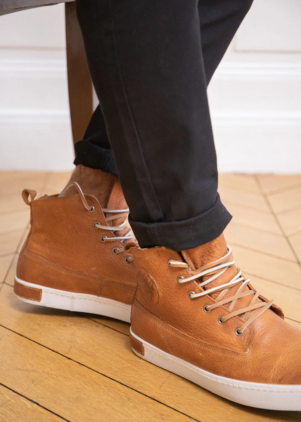SNEAKERS ICON GM06 CUIR CUOIO