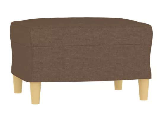 Ensemble de canapés 3 pcs avec coussins Marron Tissu