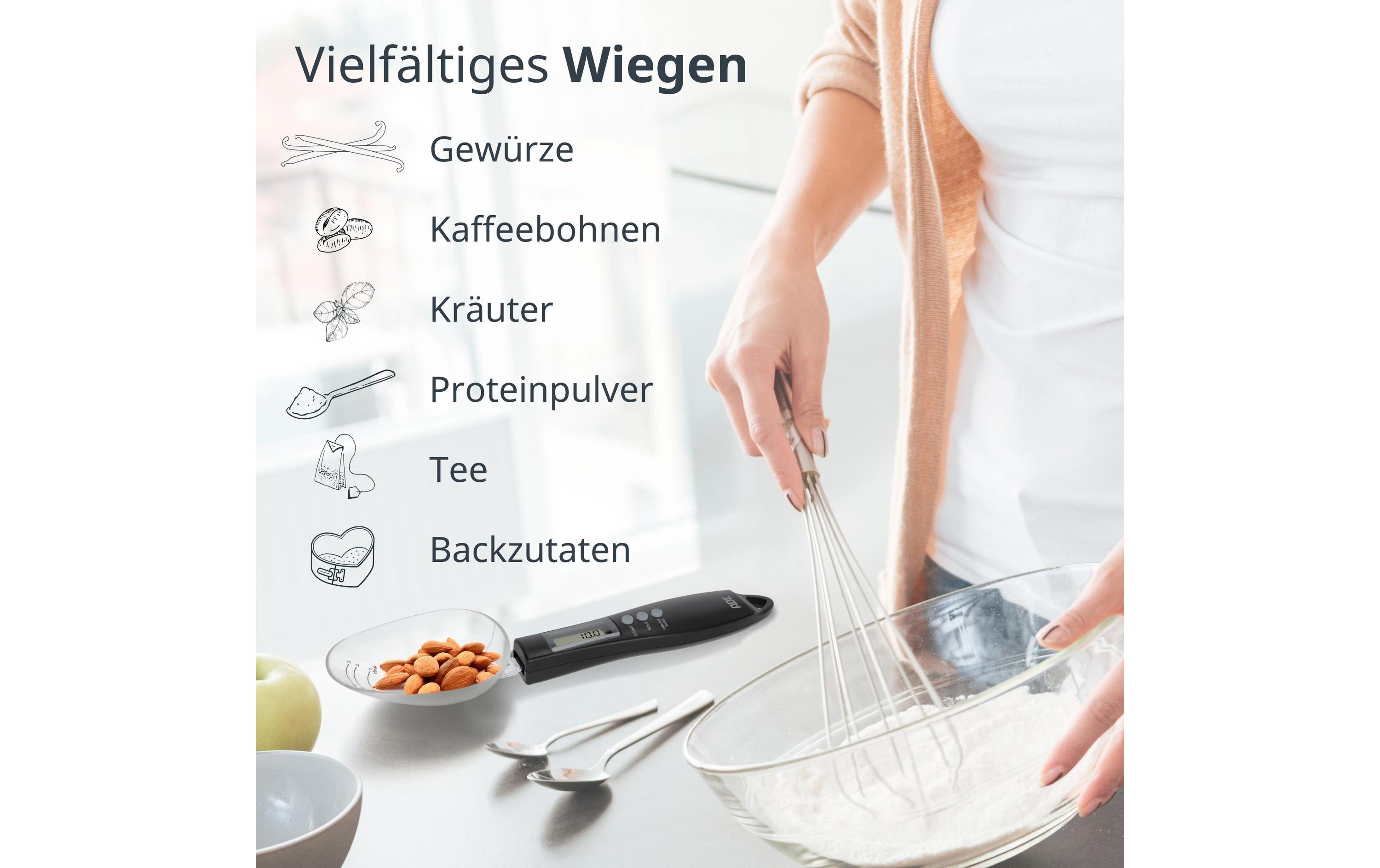 Löffelwaage Eni SchwarzWaage Grün
