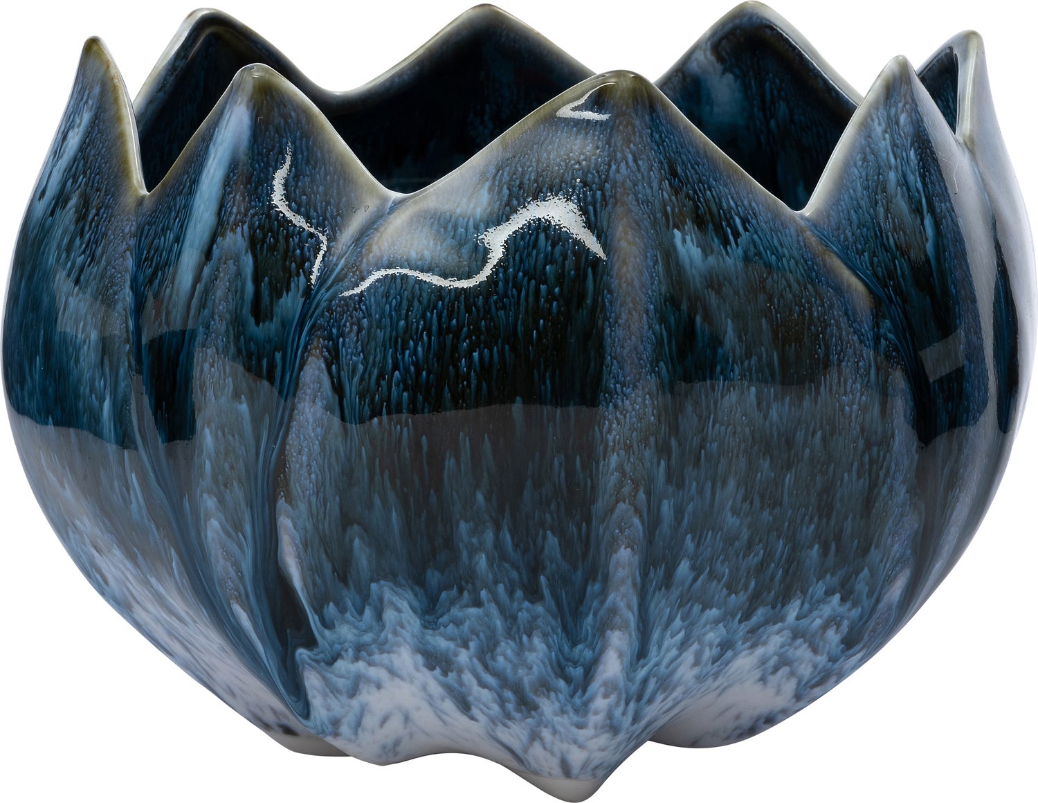 Intratuin bloempot Liora blauw D 18 H 13 cm