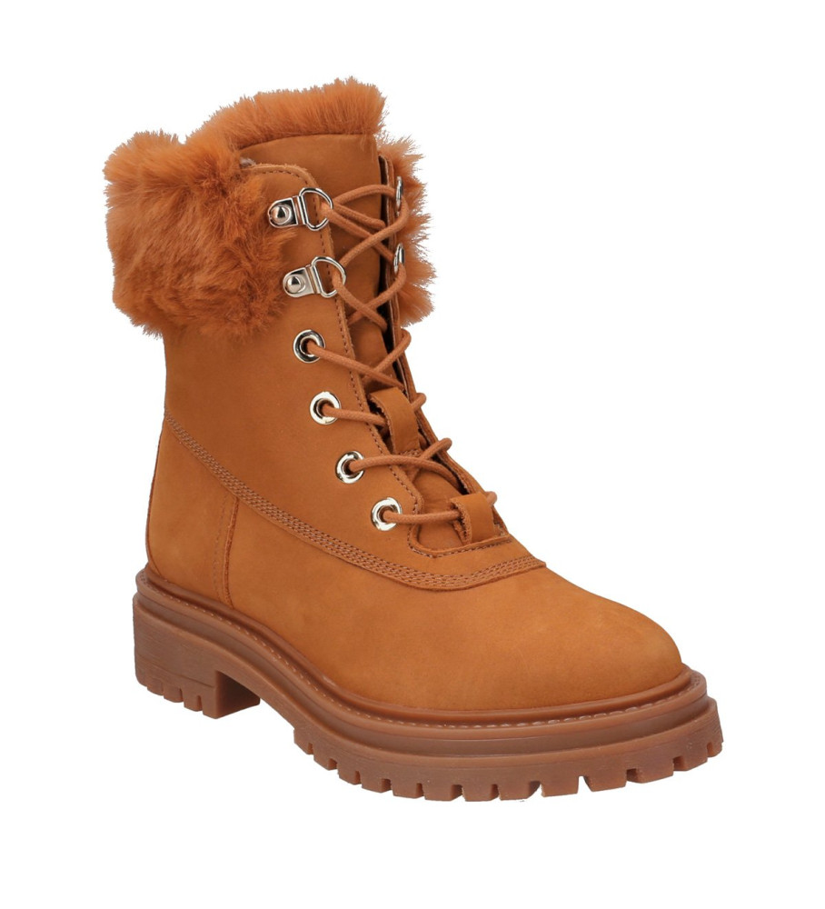 Botas de tornozelo GEOX D Iridea em couro marrom