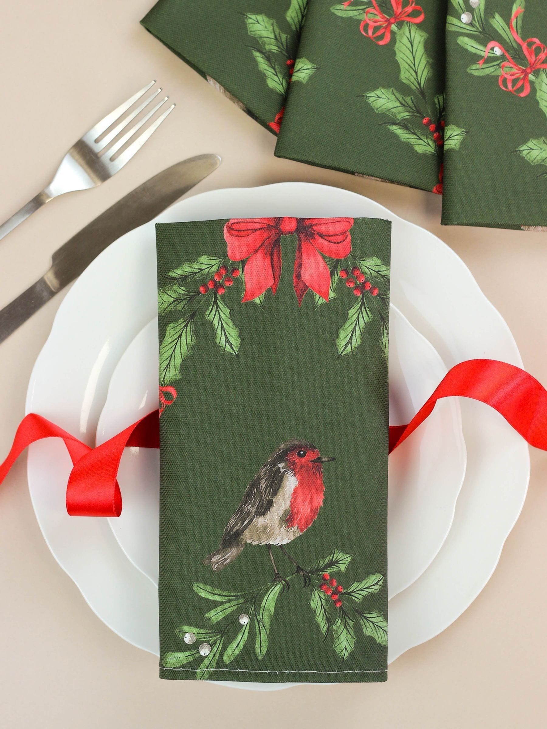 Avalon Home Garlands, Een paar servetten van 100% katoen