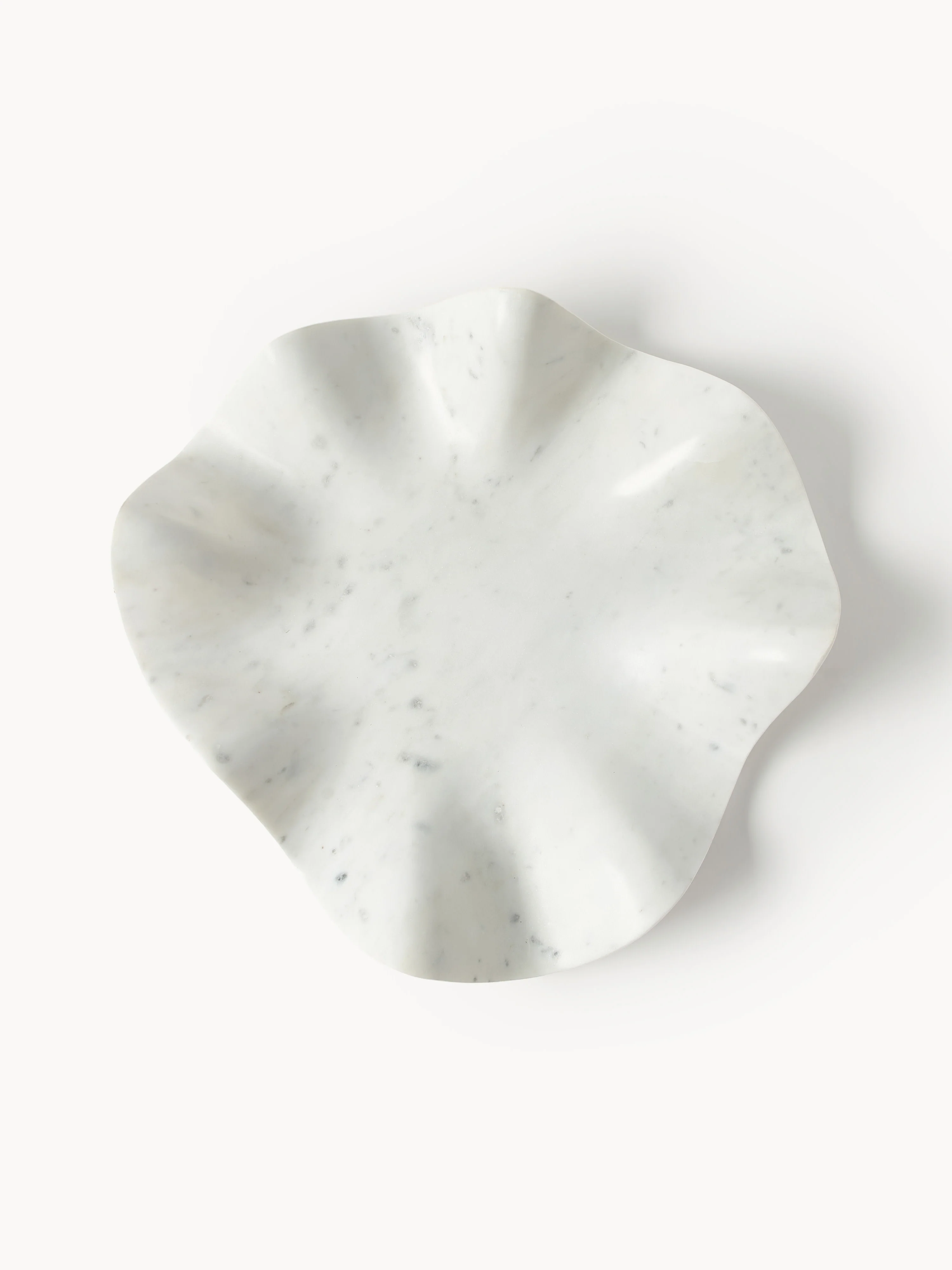 Handgemaakt decoratief dienblad Gaia van marmer, Ø 40 cm