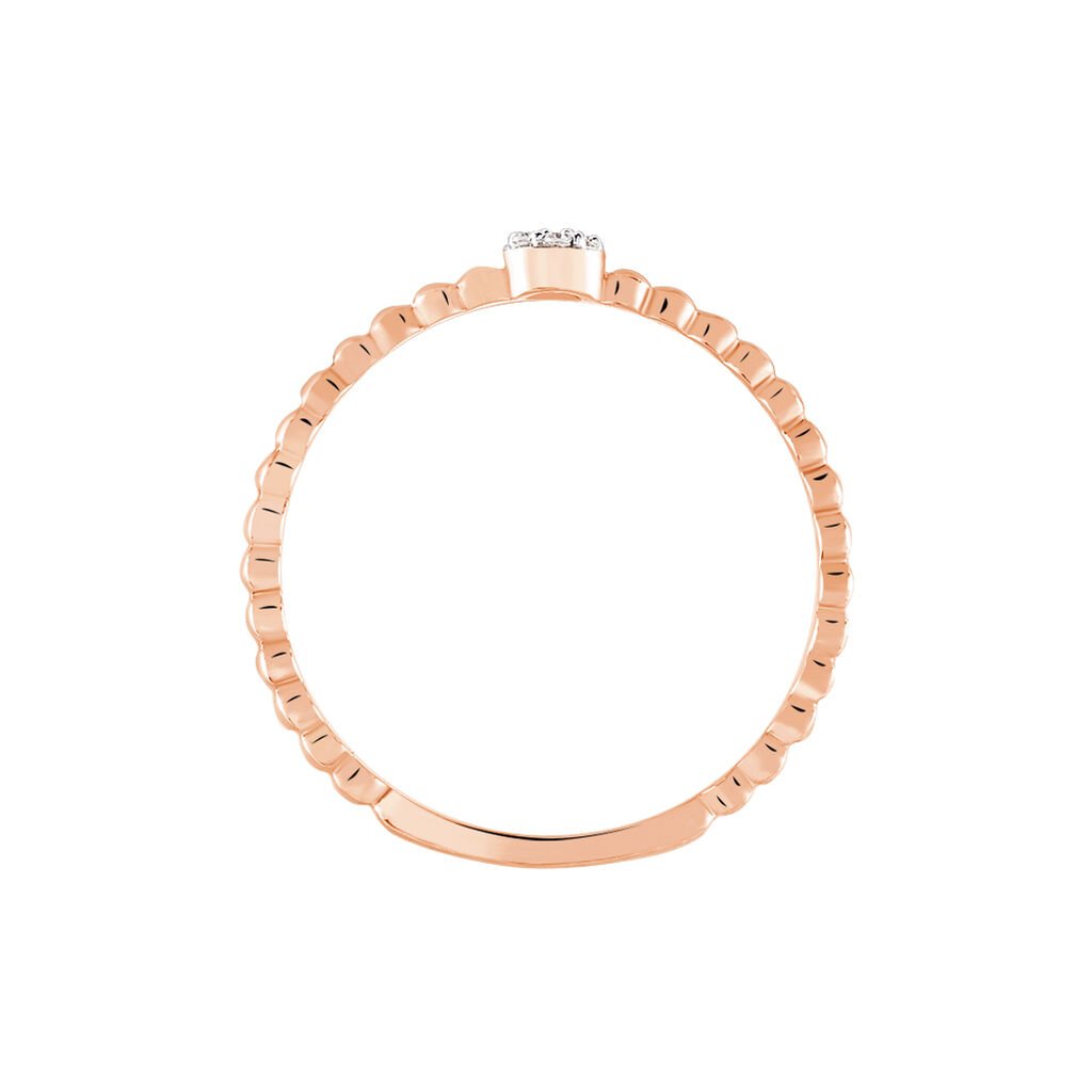 Bague Solitaire Gaxina Or Rose Diamant
