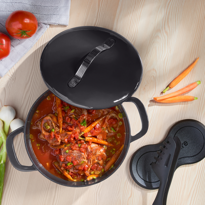 Cast Iron 5,4 l Kasserolle Die Neue aus emailliertem Gusseisen