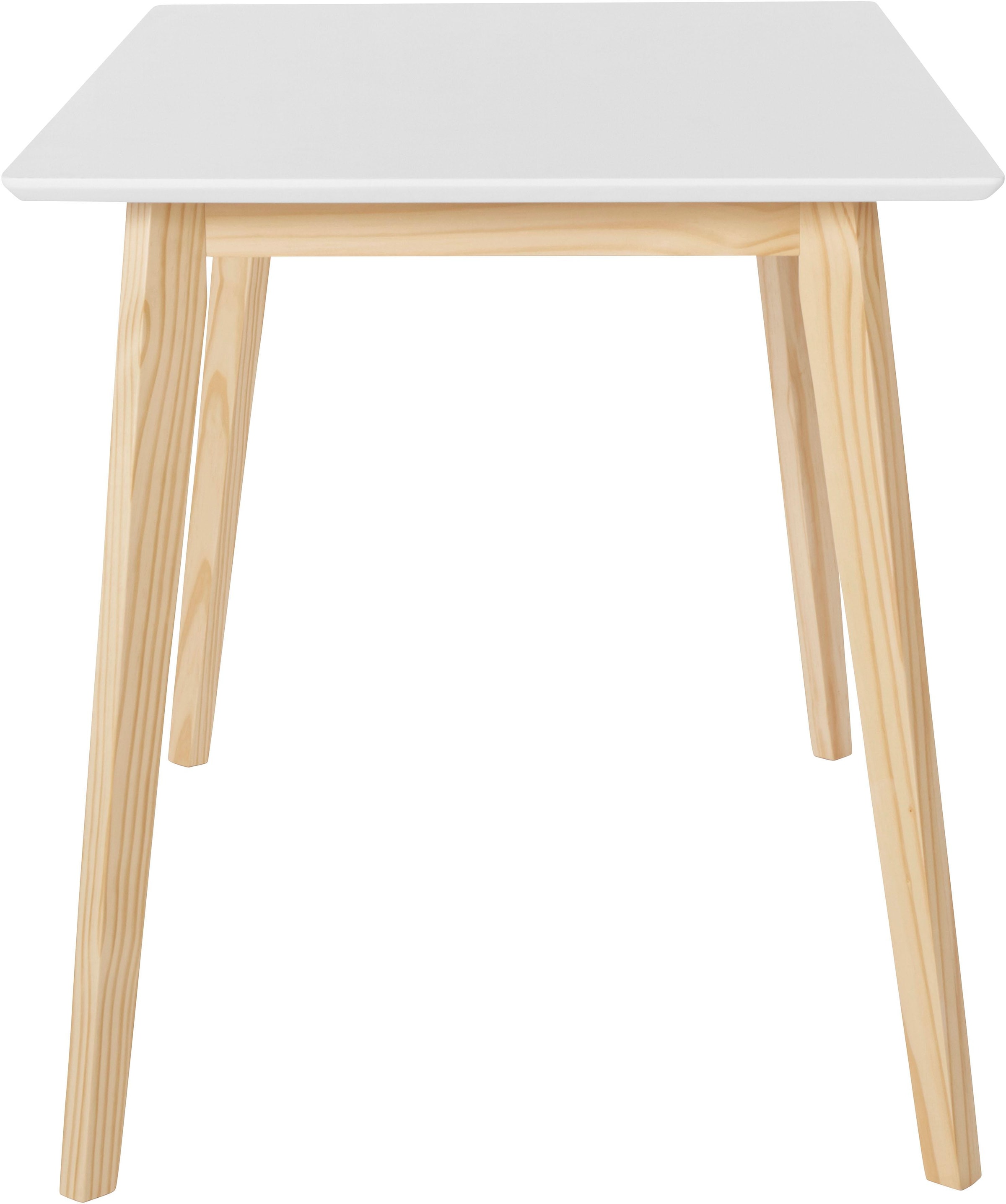 INOSIGN Esstisch »Cody« mit Beinen aus Massivholz eckige MDF-Tischplatte, in 2 Farbvarianten