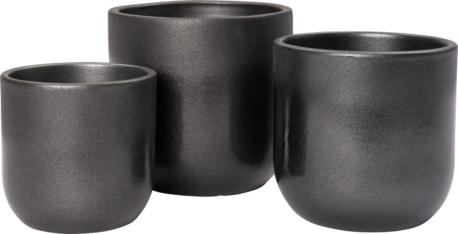 Intratuin bloempot Marlon zwart D 19 H 17 cm
