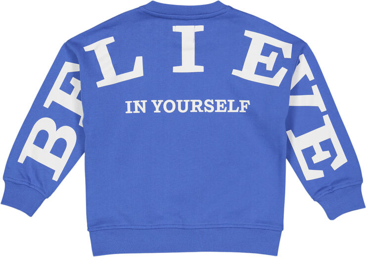 Müsli by Green Cotton Olsen kids believe sweatshirt Palace blue