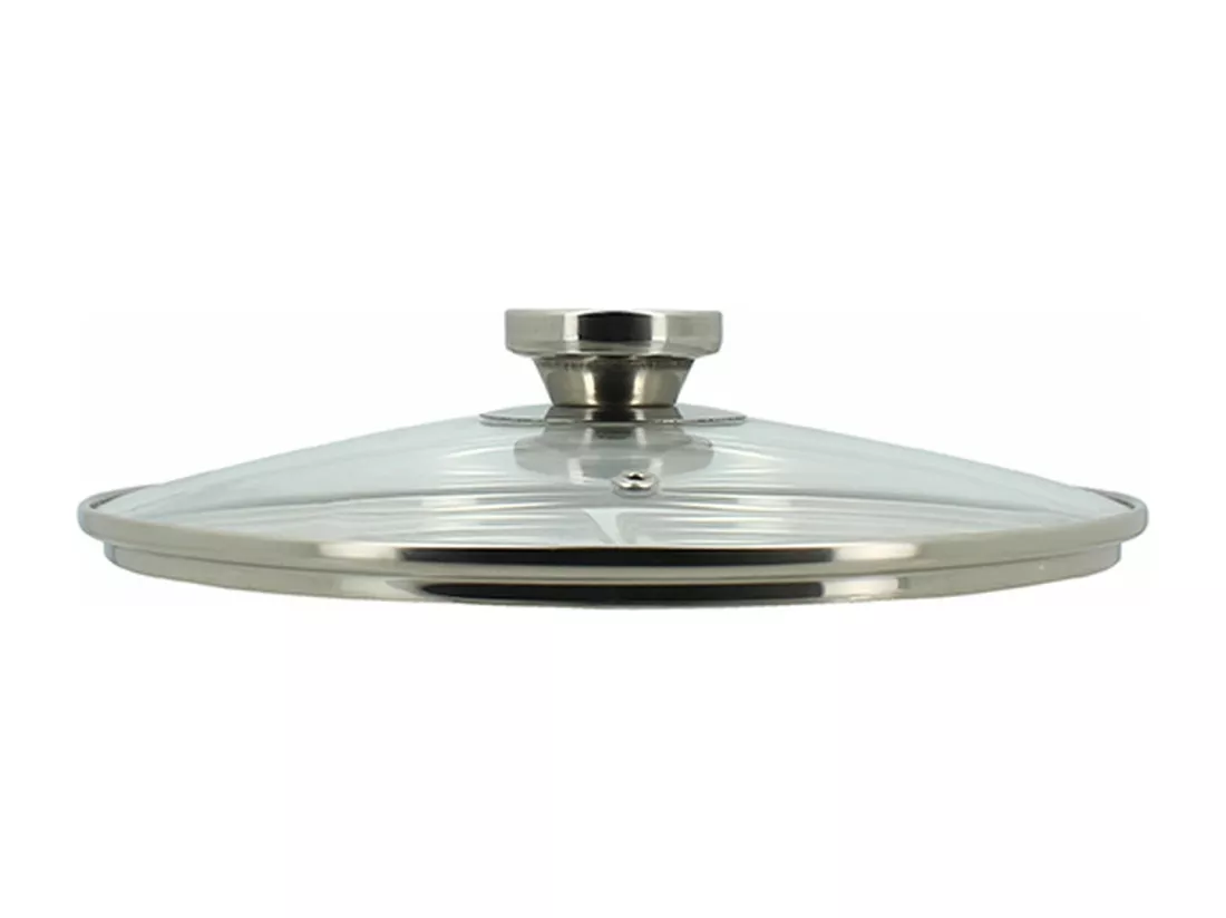 Menastyl - Marmite 9l 24cm En Acier Inoxydable Avec Couvercle En Verre