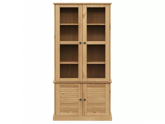 Vitrine en verre VIGO 85x35x170 cm bois massif de pin