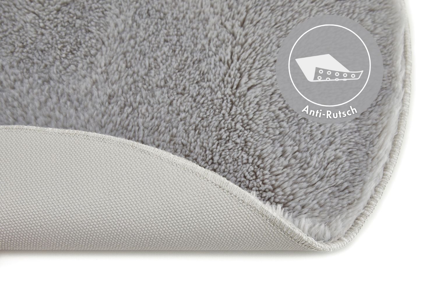 Badmat Florida, rond 60 cm, in grijs