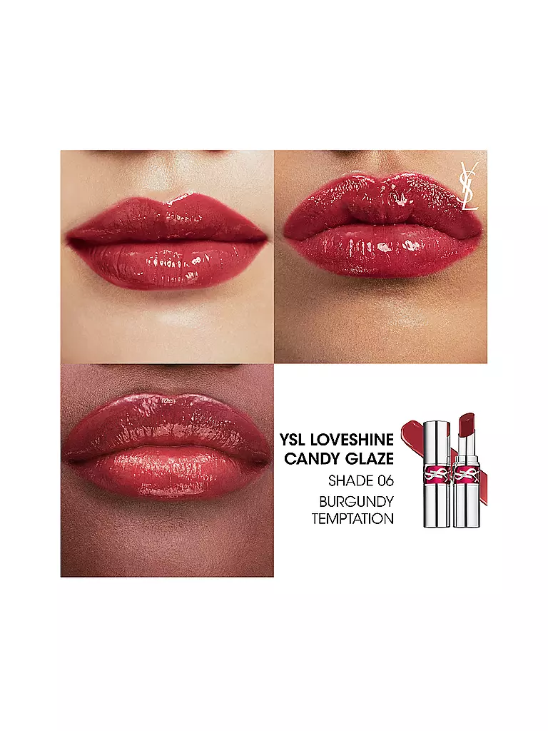 YVES SAINT LAURENT Loveshine Candy Glaze Lipgloss-Stick (6 Burgundy Temptation) koralle
