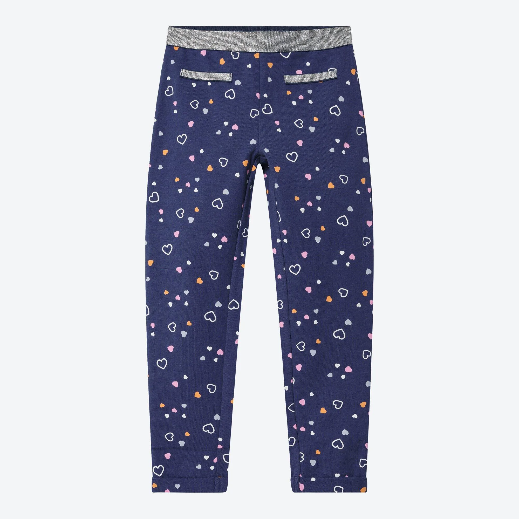 Mädchen-Sweat-Leggings mit Glitzer-Bund