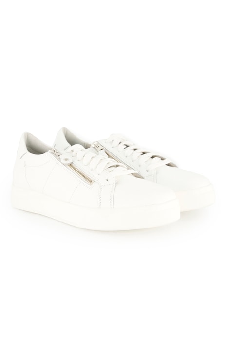 Vitaform Leder-Sneaker, Metallic-Optik, Zipper, Weite H