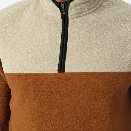 Sweat Col Zippé Polaire Nikolai Camel Beige