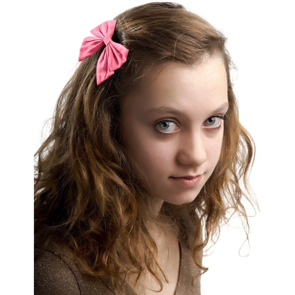 Barrette Noeud Papillon Corail