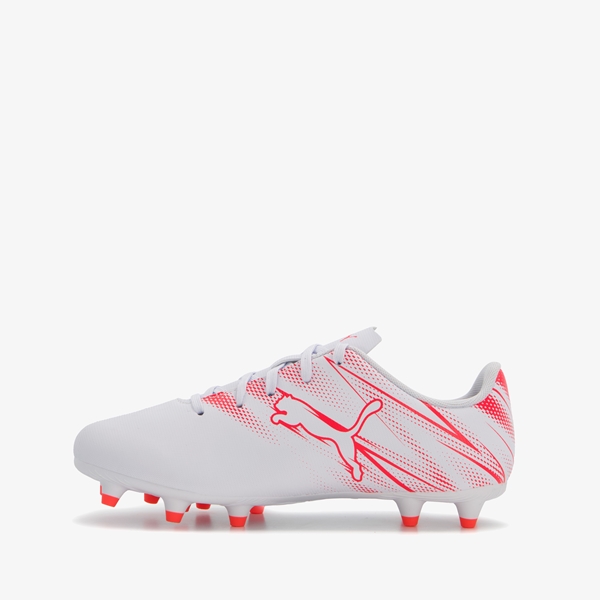 Puma Attacanto FG kinder voetbalschoenen wit/rood