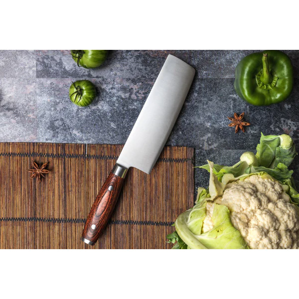 Couteau Sayuto Pakka X50 modèle nakiri 17cm manche riveté Sayuto
