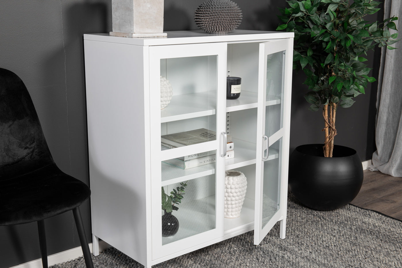 FjÃ´rd - Vitrinekast Wit - 97x80cm - Acero