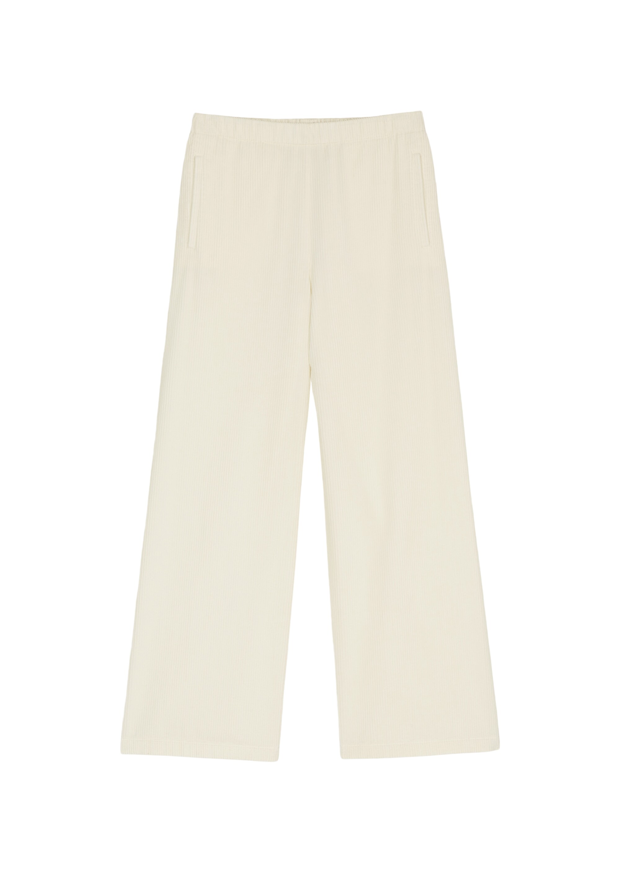 Cordhose straight mit teil-elastischem Bund