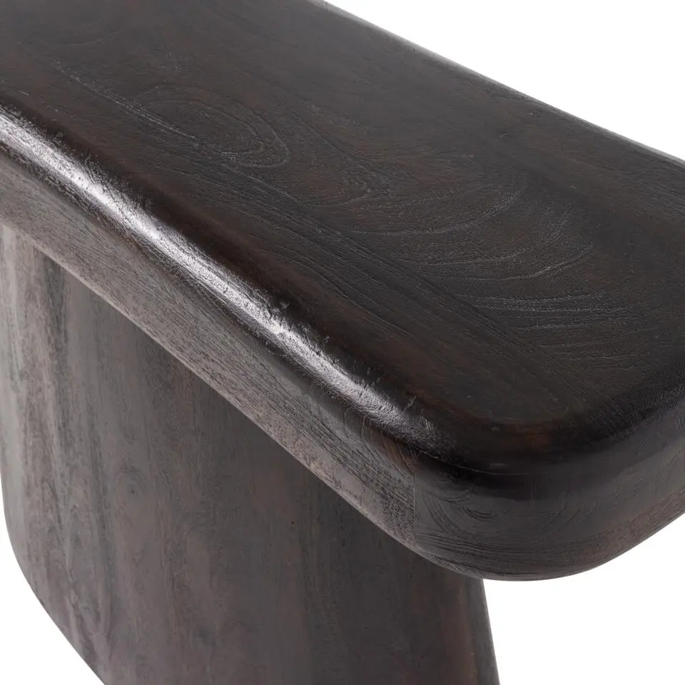 WOOOD Amco Sidetable - Mango Hout - Zwart - 76x120x40