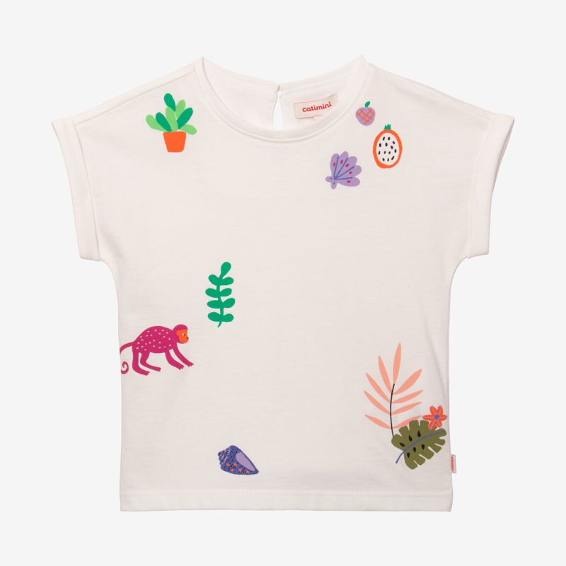 T-shirt bébé fille exotique beige Catimini Beige