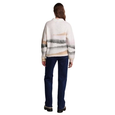 Pull femme Pcjeria High Neck Jacquard Knit PIECES