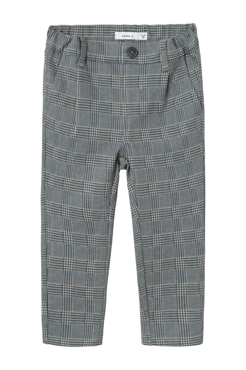 NAME IT baby geruite slim fit broek NKMSILAS